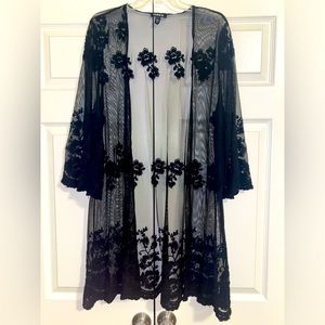 Torrid Black Lace Kimono